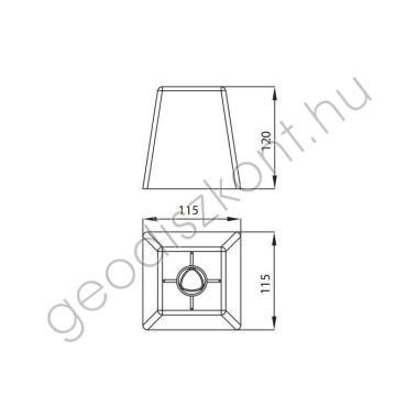 Maxi határkőjel 600mm szárral, piros fejjel